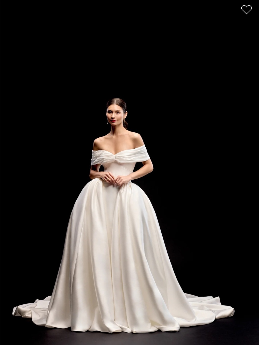 Sculptural Strapless or Off-the-shoulder Wedding Dress | Justin Alexander Eira